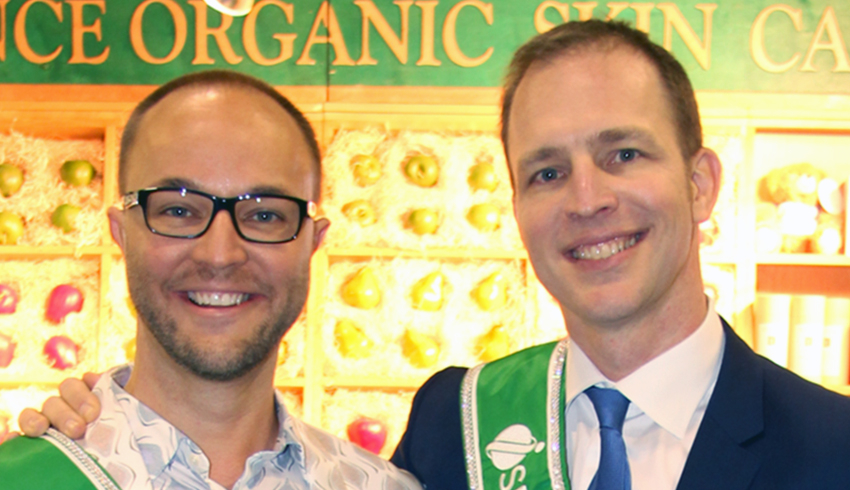 Eminence Organics President Boldijarre Koronczay and General Manager Attila Koronczay,